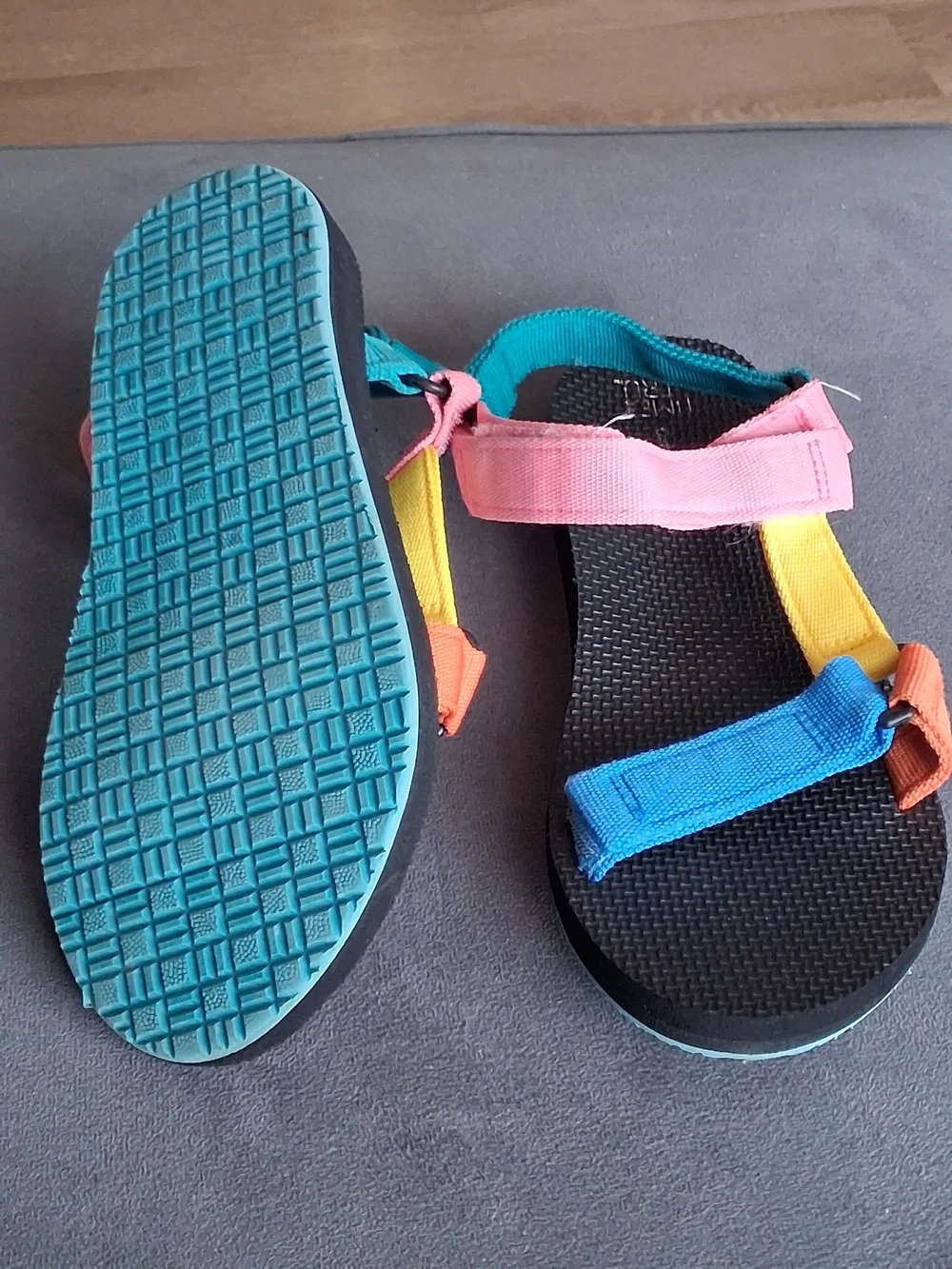 Kids Multicolor Strap Sandals - Pink, Blue, Yellow & Orange